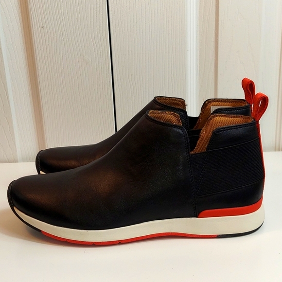 Vionic | Shoes | Vionic Cosmic Cece Black Leather Sneaker Booties 9 | Poshmark